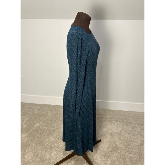 NWT Boden Camille Jersey Knit Long Sleeve Green Navy Midi Dress Size 8R - Picture 5 of 12